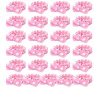 WWZ889 25 fasce per capelli rosa WWZ889 per lavare il viso in morbido pile di corallo per la cura della pelle fasce elastiche per capelli con fiocco fascia per capelli per doccia avvolgono regali per