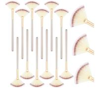 WWZ889 30 pennelli morbidi a ventaglio per viso, pennelli applicatori per fard, esfolianti, applicatori di trucco