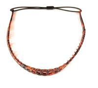 WWZ889 Brown catena modello gelatina sottile sottile fascia morbida stretch capelli presa denti 3/8 "cerchio largo collegamento