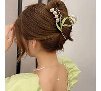 WWZ889 Eleganti fermagli per capelli in metallo, antiscivolo, design a farfalla resistente, grandi fermagli per capelli a tulipano, fermagli per capelli alla moda per donne e ragazze, accessori per