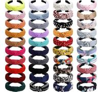 WWZ889 Set di 40 fasce per capelli da donna con nodo
