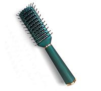 WWZ889 Spazzola districante antistatica massaggiante con setole in nylon, per uomini e donne, per tutti i tipi di capelli bagnati o asciutti, colore verde malachite (ventilato)