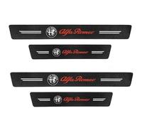 WWZS 4 Pezzi Battitacco Adesivi Soglie Porte per Alfa Romeo Giulia 159 147 156 Stelvio Giulietta Mito, Fibra Carbonio Battitacco Adesivi Protezione Porta Soglia Sticker