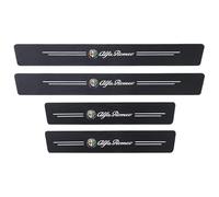 WWZS 4 Pezzi Battitacco Adesivi Soglie Porte per Alfa Romeo Giulia 159 147 156 Stelvio Giulietta Mito, Fibra Carbonio Battitacco Adesivi Protezione Porta Soglia Sticker