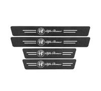 WWZS 4 Pezzi Battitacco Adesivi Soglie Porte per Alfa Romeo Giulia Stelvio Giulietta 159 147 156, Fibra Carbonio Battitacco Adesivi Protezione Porta Soglia Sticker