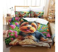 WXBASLEMD 3D Cute Puppies Set Di Biancheria Da Letto, Lussuoso Pet Copripiumino Personalizza to Morbido, Con Cerniera E Federa, Per Adulti,ragazzi E Ragazze Super King（260x220cm）