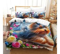 WXBASLEMD 3D Cute Puppies Set Di Biancheria Da Letto, Lussuoso Pet Copripiumino, Traspirante,microfibra, Con Cerniera E Federa, Per Ragazzi Ragazze Bambini Super King（260x220cm）