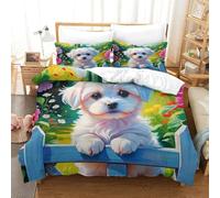 WXBASLEMD 3D Cute Puppies Set Di Biancheria Da Letto,Pet Copripiumino Personalizza to Morbido Confortevole, Con Cerniera E Federa, Per Ragazzi Ragazze Bambini Super King（260x220cm）