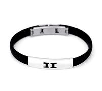 Wxbc Regalo di Compleanno Segni zodiacali semplici Bracciale Costellazioni Charm Bracciale Uomo Donna-Gemelli