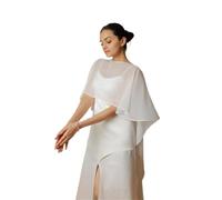 WXBCDS Coprispalle Chiffon Mantello in Chiffon Corto Davanti Lungo Dietro