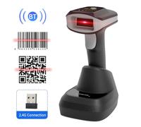 WXCHISU Scanner di codici a barre portatile per logistica, lettore di codici QR 1D 2D, Bluetooth wireless, scansione rapida, alta precisione, batteria da 2000 mAh, portata 80 m,