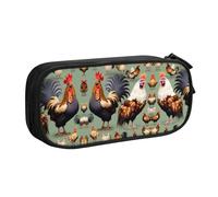 WXCJWD Astuccio con gallo e gallina, per grandi e semplici, multifunzione, per ufficio