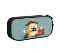 WXCJWD Astuccio con immagine armoniosa di gatto e topo carino per astuccio grande semplice multifunzionale per ufficio