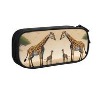 WXCJWD Astuccio per matite con giraffa madre e bambino per grande astuccio multifunzione semplice per ufficio