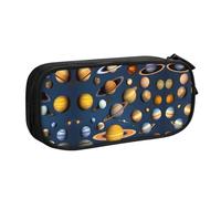 WXCJWD Astuccio per matite con pianeti del sistema solare, per ufficio, semplice e multifunzionale