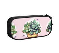 WXCJWD Astuccio per matite con piante grasse in stile cartone animato per grandi e semplici e multifunzionali, per ufficio