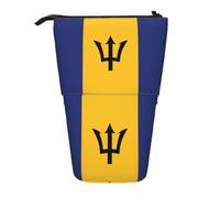 WXCJWD Astuccio porta trucchi e cancelleria con bandiera delle Barbados, telescopico, retrattile, adatto per ambienti di ufficio