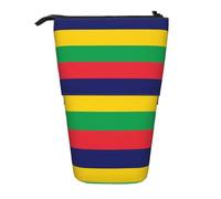 WXCJWD Astuccio porta trucchi e cancelleria con bandiera delle Mauritius, telescopico, retrattile, adatto per ambienti di ufficio