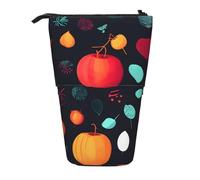 WXCJWD Astuccio porta trucchi telescopico con fiori di zucca e astuccio per cancelleria, adatto per ambienti di ufficio
