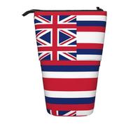 WXCJWD Astuccio portatile per trucchi e cancelleria, con bandiera delle Hawaii, telescopico, retrattile, adatto per ambienti di ufficio