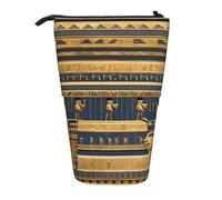 WXCJWD Astuccio telescopico retrattile per matite con affreschi faraonici egiziani, astuccio portatile per trucchi e cancelleria, adatto per ambienti di ufficio