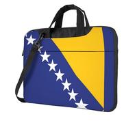 WXCJWD Bandiera della Bosnia ed Erzegovina per laptop e tablet, design elegante, tessuto resistente e impermeabile, business casual, Nero , 13 inch