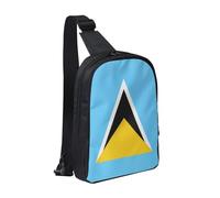 WXCJWD Bandiera della Serbia Borse a tracolla per donne uomini Borsa a tracolla alla moda Bakpack Casual Borsa a tracolla con tracolla convertibile., Bandiera di Santa Lucia, Taglia unica