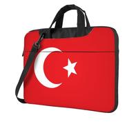 WXCJWD Bandiera della Turchia per laptop e tablet, design elegante, tessuto resistente e idrorepellente, business casual, Nero , 14 inch