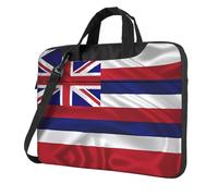WXCJWD Bandiera delle Hawaii per laptop e tablet americani, design elegante, tessuto resistente e idrorepellente, business casual, Nero , 15.6 inch