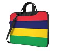 WXCJWD Bandiera delle Mauritius per laptop e tablet, design elegante, tessuto resistente e impermeabile, business casual, Nero , 14 inch
