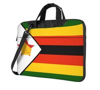 WXCJWD Bandiera dello Zimbabwe per laptop e tablet, design elegante, tessuto resistente e impermeabile, business casual, Nero , 14 inch