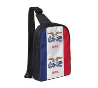 WXCJWD Borsa a tracolla con bandiera italiana per donne e uomini alla moda borsa a tracolla Bakpack casual con tracolla convertibile., Bandiera dello stato dell'Iowa, Taglia unica