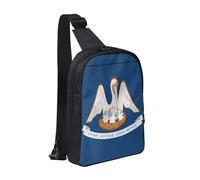 WXCJWD Borsa a tracolla con bandiera spagnola per donne e uomini borsa a tracolla alla moda Bakpack casual con tracolla convertibile., Bandiera dello stato della Louisiana, Taglia unica