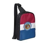 WXCJWD Borsa a tracolla con bandiera spagnola per donne e uomini borsa a tracolla alla moda Bakpack casual con tracolla convertibile., Bandiera dello stato del Missouri, Taglia unica