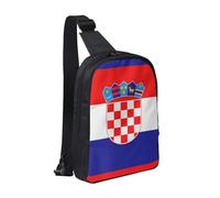 WXCJWD Borsa a tracolla con bandiera spagnola per donne e uomini borsa a tracolla alla moda Bakpack casual con tracolla convertibile., Bandiera della Repubblica di Croazia, Taglia unica