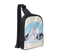 WXCJWD Borsa a tracolla con paesaggio delle Maldive per donne e uomini Borsa a tracolla alla moda Bakpack Casual con tracolla convertibile., Montagne innevate, Taglia unica