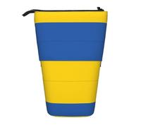 WXCJWD Borsa per trucchi e cancelleria con bandiera dell'Ucraina, telescopica, retrattile, portatile, adatta per ambienti di ufficio