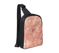 WXCJWD Borse a tracolla colorate con palloncini per donne e uomini borsa a tracolla alla moda Bakpack casual con tracolla convertibile., Fiori Cuore Rosso, Taglia unica