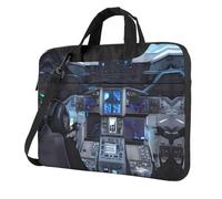 WXCJWD Cabin of the Future Laptop e Tablet, design elegante, tessuto resistente e idrorepellente, Business Casual, Nero , 15.6 inch