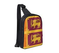 WXCJWD Caribbean Scenery Crossbody Borse per donne uomini Trendy Sling Bag Bakpack Casual Chest Bag con tracolla convertibile., Bandiera dello Sri Lanka, Taglia unica
