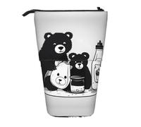 WXCJWD Carino bottiglia di latte orso matita telescopica retrattile astuccio portatile trucco e scatola di cancelleria adatto per ambienti ufficio