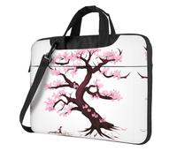 WXCJWD Cherry Blossoms Tree Laptop e Tablet, design elegante, tessuto resistente e idrorepellente, Business Casual, Nero , 15.6 inch