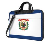 WXCJWD Computer portatile e tablet con bandiera del West Virginia, design elegante, tessuto resistente e idrorepellente, business casual, Nero , 15.6 inch