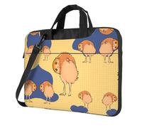 WXCJWD Computer portatile e tablet con gufo storto, design elegante, tessuto resistente e idrorepellente, business casual, Nero , 13 inch