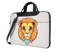 WXCJWD Computer portatile e tablet con piccolo leone carino, design elegante, tessuto resistente e idrorepellente, business casual, Nero , 14 inch