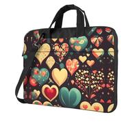 WXCJWD Computer portatile e tablet Heart Crush Flower, design elegante, tessuto resistente e idrorepellente, business casual, Nero , 13 inch