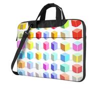 WXCJWD Cubi colorati per laptop e tablet, design elegante, tessuto resistente e idrorepellente, business casual, Nero , 14 inch