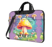 WXCJWD Fantasy Dream - Computer portatile e tablet con funghi, design elegante, tessuto resistente e idrorepellente, business casual, Nero , 14 inch