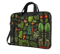 WXCJWD Foglie e fiori per laptop e tablet da 15,6", design elegante, tessuto resistente e idrorepellente, business casual