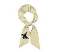 WXCJWD Foulard in seta stampata con gatto e farfalla, morbido e setoso, con molti usi.